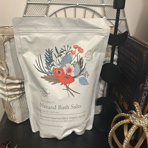 Therapeutic natural bath salt rose and Vetiver made in Australia